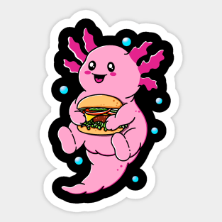 Axolotl Burger Sticker